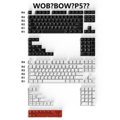White on Black Keycaps
